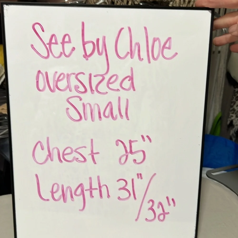 See by Chloe' Checked Wollen Coat Oversized Small